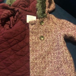 Burgundy Zara  jacket 12 -18 months girl